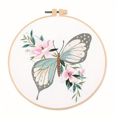 Embroidery Starter Kit for Adults - Butterfly Pattern - DIY Cross Stitch