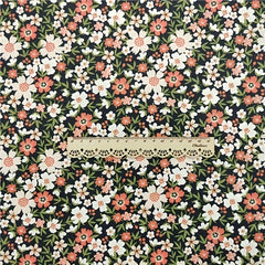 Pure Cotton Twill Fabric Small Floral Chrysanthemum Flare Flower