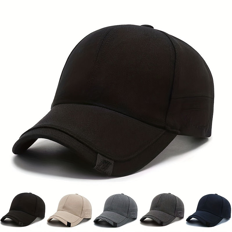 Men's Outdoor Solid Baseball Cap Casual Sunscreen Peaked Hat