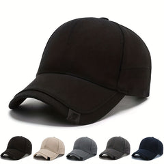 Men's Outdoor Solid Baseball Cap Casual Sunscreen Peaked Hat