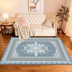 Vintage Persian Area Rug Crystal Velvet Non-slip Soft Polyester Mat