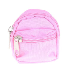 Mini Canvas Backpack Schoolbag for Doll House