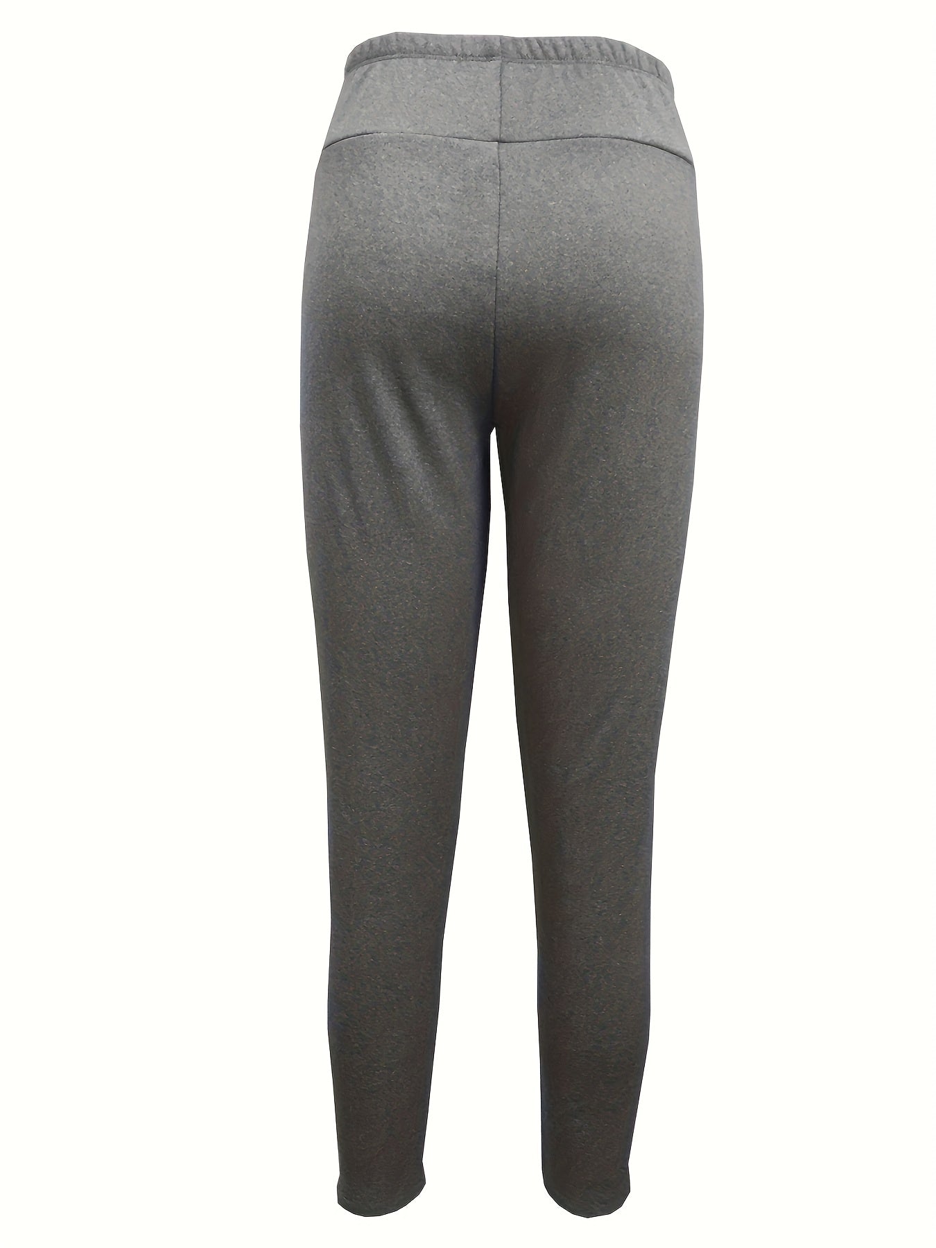 Winter Fleece-Lined Sports Leggings with Face Patch