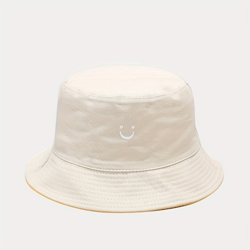 Happy Face Bucket Hat Double Sided Wear For Men