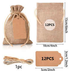 25pcs Drawstring Bags 10 15 4in 6in Closure Gift Bags For Wedding Party