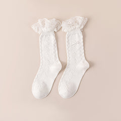 3D Textured Ruffle Socks Sweet & Mid Tube Women's Stockings