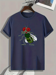 Cartoon Fly Pattern Men's Sports T-shirt