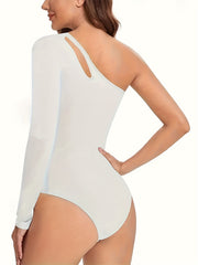 One Shoulder Shaping Bodysuit Tummy Control Slimming Body Shaper