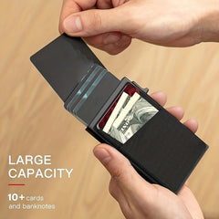 Automatic Pop Up Credit Card Holder RFID Blocking Men's Business Card Wallet