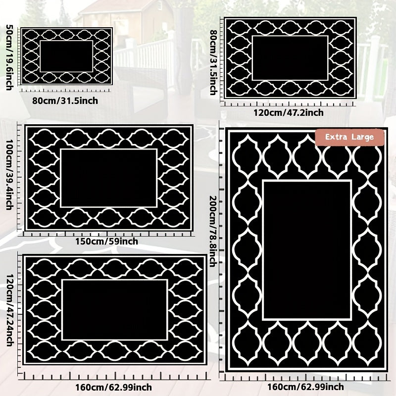 Outdoor Indoor Area Rugs Floor Mat Anti-slip Rubber Backing