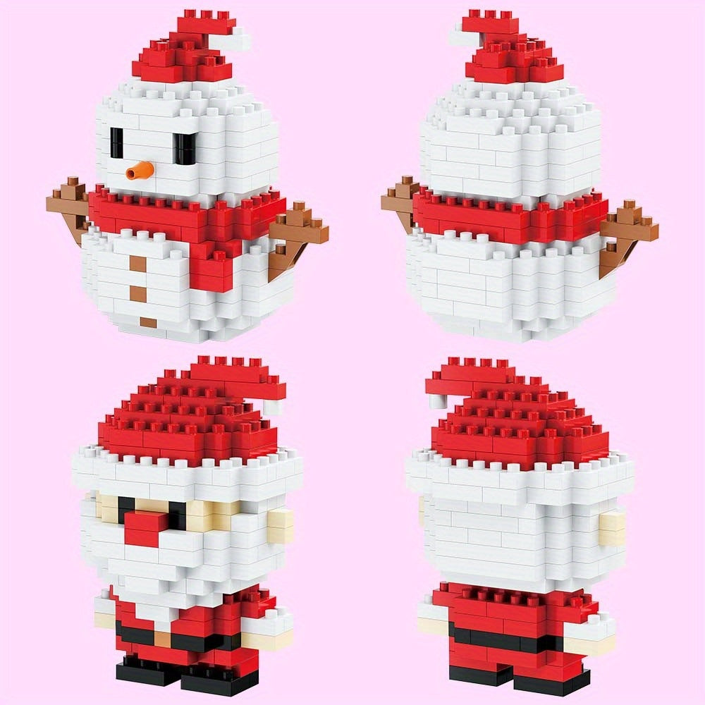 Christmas Building Blocks Toy Set with Santa, Elf, Snowmen & More
