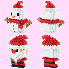 Christmas Building Blocks Toy Set with Santa, Elf, Snowmen & More