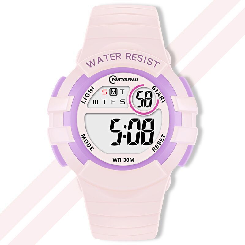 Kids Casual Waterproof Electronic Watch Soft Strap Wrist Watch