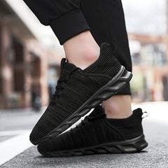 Men's Mesh Lace Up Running Sneakers Comfortable Breathable Casual Shoes