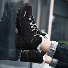 Men's Waterproof Snow Boots Lightweight Warm Fleece Outdoor Hiking Winter