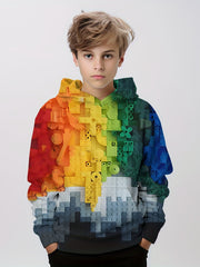 3D Print Boys Hooded Sweatshirt Spring Fall Kids Clothing