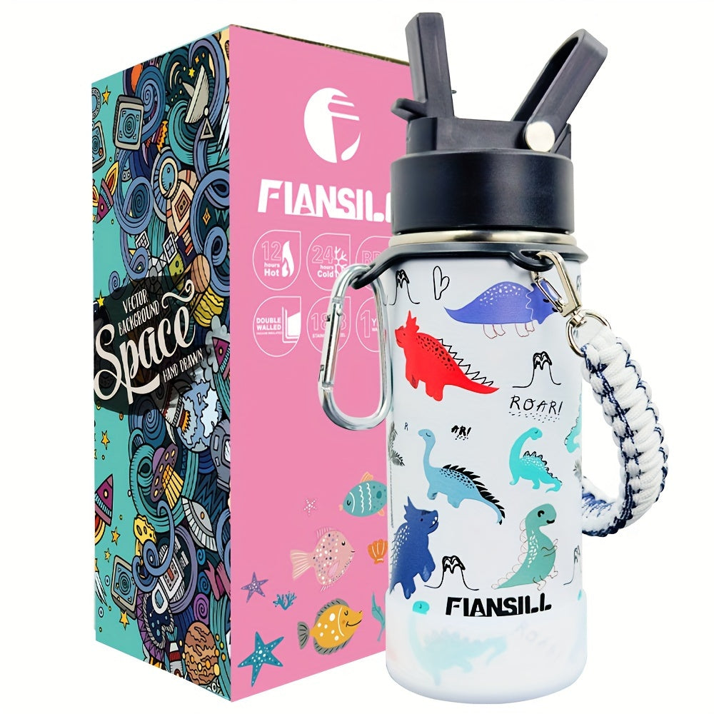 480ml Colorful Stainless Steel Water Bottle Double Layer Leakproof Cup