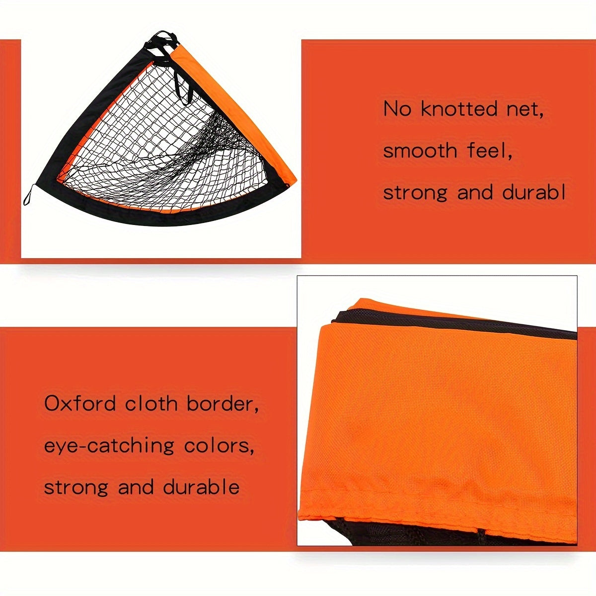Portable Football Goal Net Foldable Mobile Football Shooting Trainer