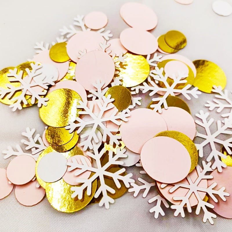 100pcs Christmas Snowflake Disc Party Decoration Confetti