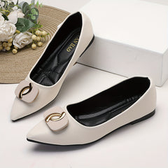 Women's Pointed Toe Ballet Flats Soft Sole Slip On Shoes