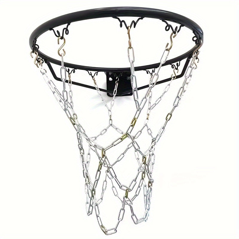 18in Steel Basketball Net Heavy Duty Replaceable S Hook Outdoor Courts