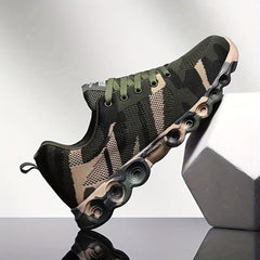 Camouflage Outdoor Sports Shoes Lace Up Weaving Sneakers