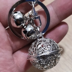 Metal Hollow Out Bell Keychain Bag Hanging Key Chain Pendant