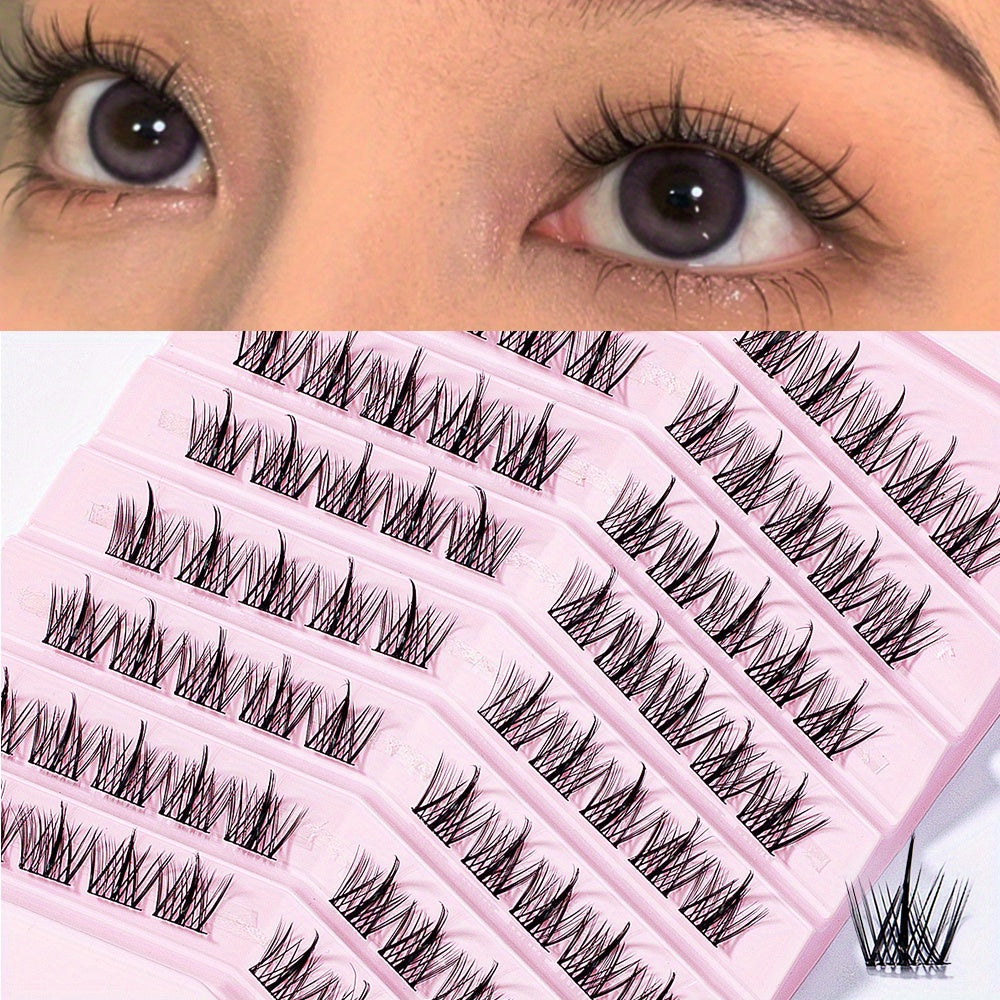 80 Clusters Lashes DIY Eyelash Extensions Volume Wispy Individual Lashes