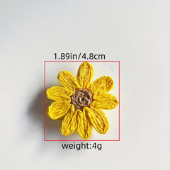2pcs Yellow Daisy Button Covers No Sewing Required for Formal & Casual Shirts