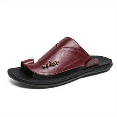 Men's Open Toe Hook And Loop Sandals Non Slip Comfortable Beach Shoes Summer