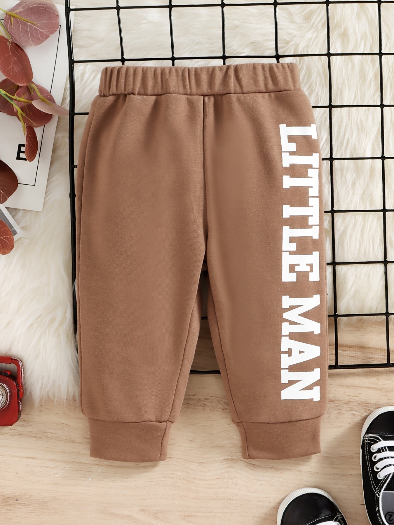 Baby Boy's Letter Print Sweatpants