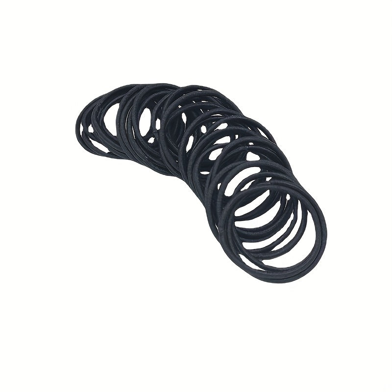 Kids Leather Band Hair Rope Set, 100pcs