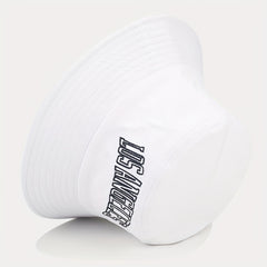 Retro Letter Embroidery Fisherman Hat Outdoor Sun Protection