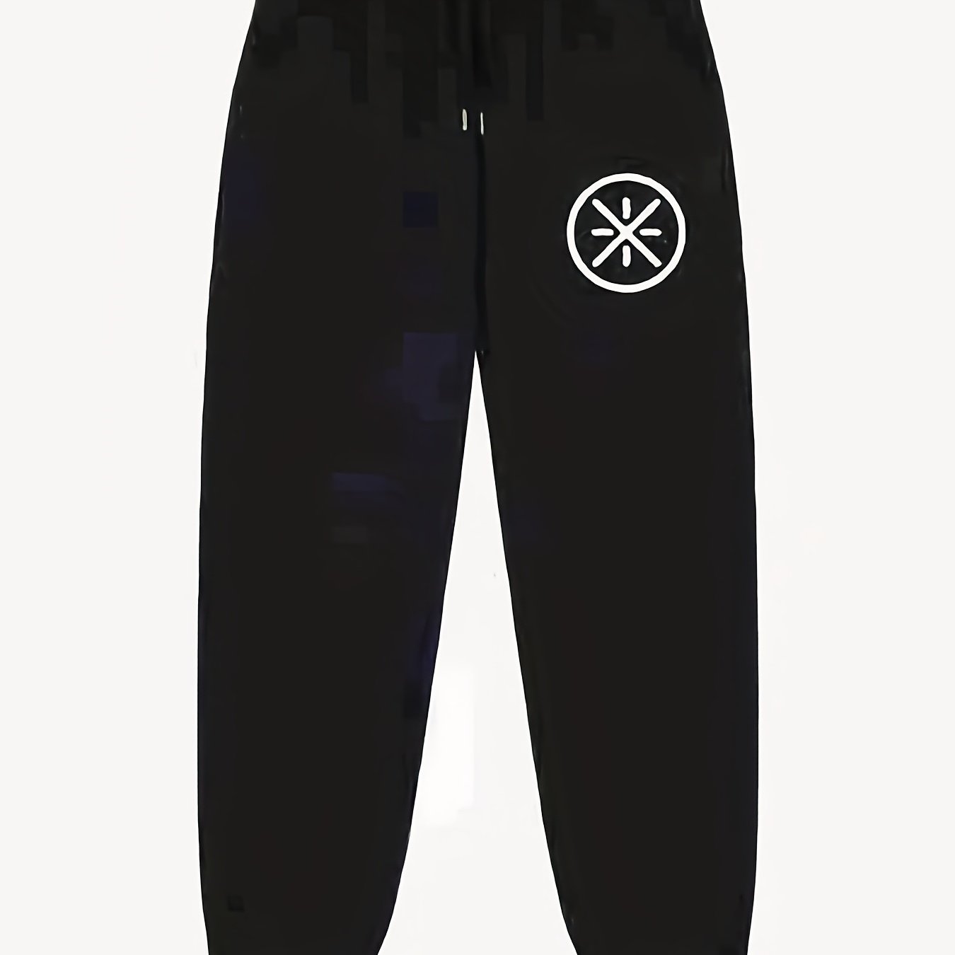 Symbol Pattern Print Men's Pants Drawstring Comfy Active Stretch Trousers