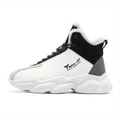 Men's Cozy Lace up Sneakers Warm Walking Shoes