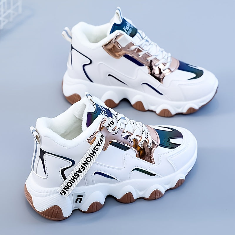 Women's Casual Sneakers Dad Shoes Thick Sole Thermal Sports Shoes
