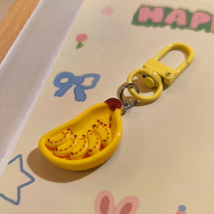 4pcs Breakfast Keychain Pendant Creative Decoration For Car Keys