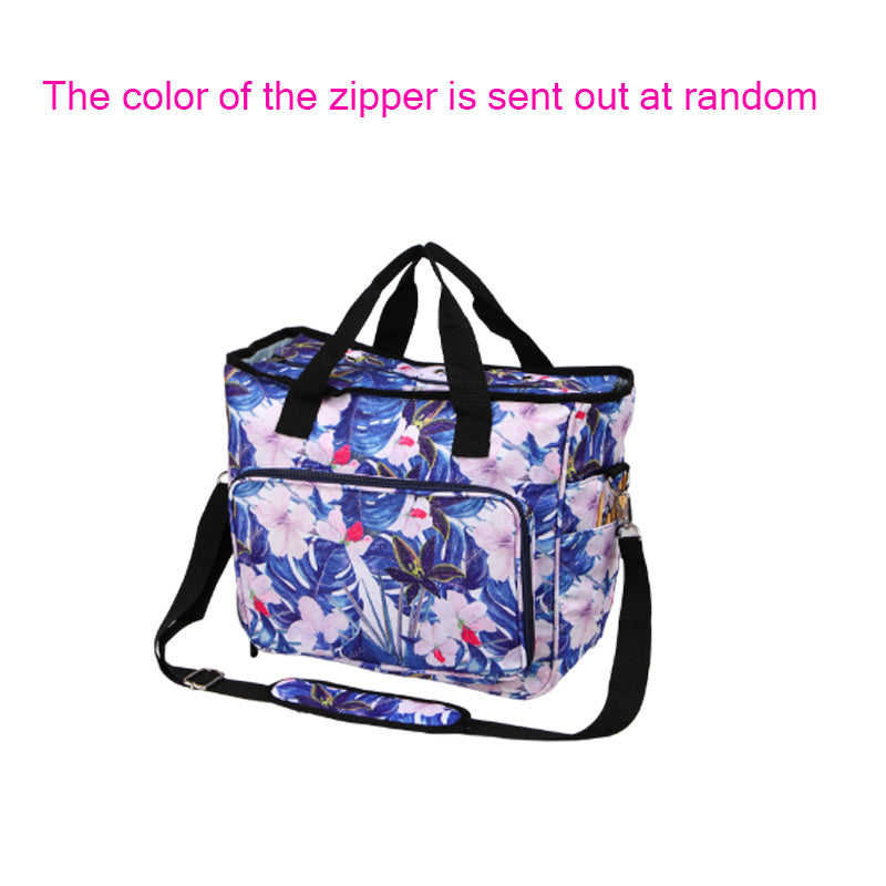 Portable Knitting Tote Bag for Yarn, Needles, Hooks - Large Capacity Crochet Bag