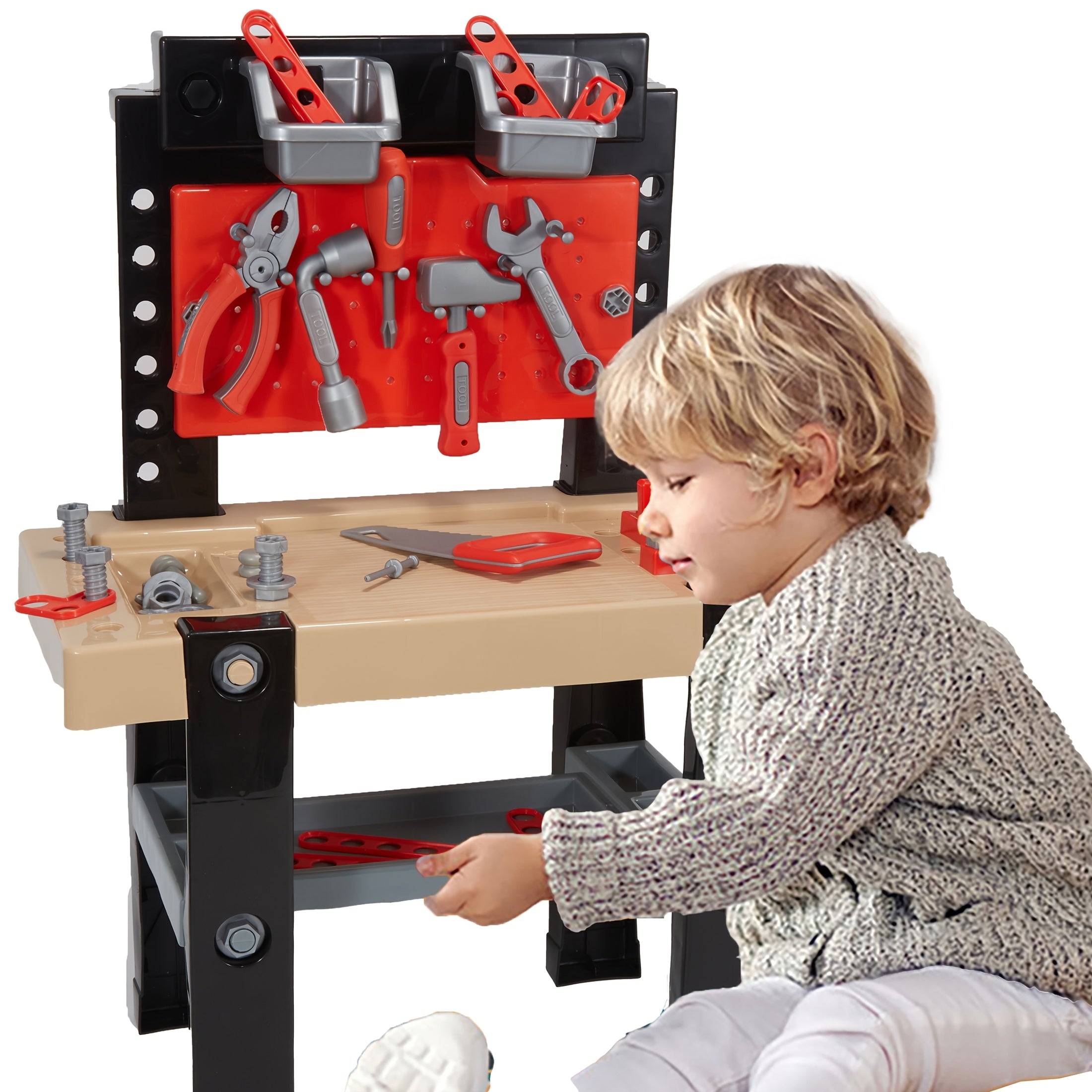 Kids Toy Tool Workbench for Pretend Play