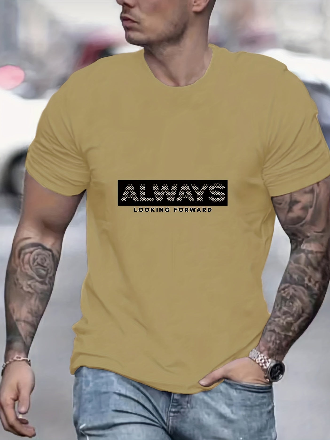 Men's Graphic Crew Neck Active T shirt Casual Comfy Tees Tshirts For Summer