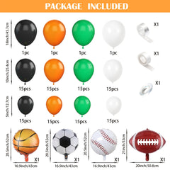 Sport Birthday Party Decorations Balloon Garland Kit with Foil Balloons