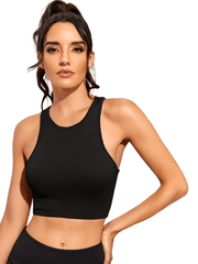 Sleeveless Sports Vest Women Chestless Pad Fitness Top Bodycon Seamless Knitted