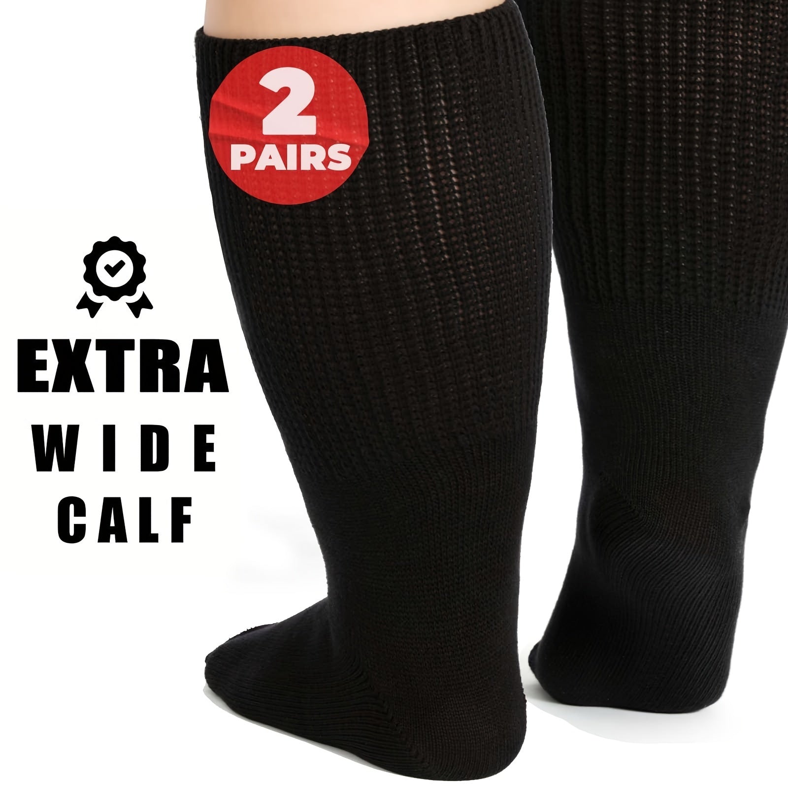 2 Pairs Extra Wide Diabetic Socks for Men Women Swollen Feet