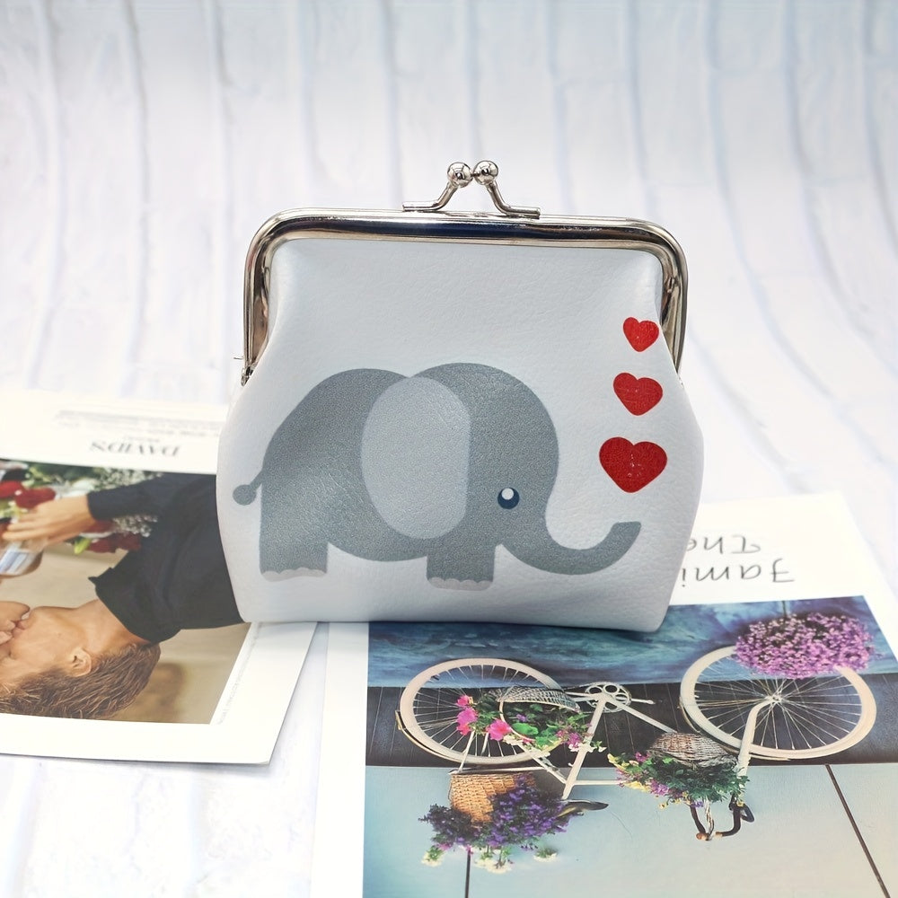 Elephant Pattern Coin Purse Bag Key Bag Hasp Money Bags Wallet Clutch Bag