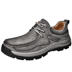 Men's Breathable Moc Toe Lace Walking Shoes