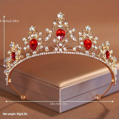 Baroque Style Crystal Rhinestone Crown Head Jewelry