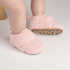 Warm Fleece Baby Girls Sneakers Lightweight Non Slip Shoes Indoor Outdoor