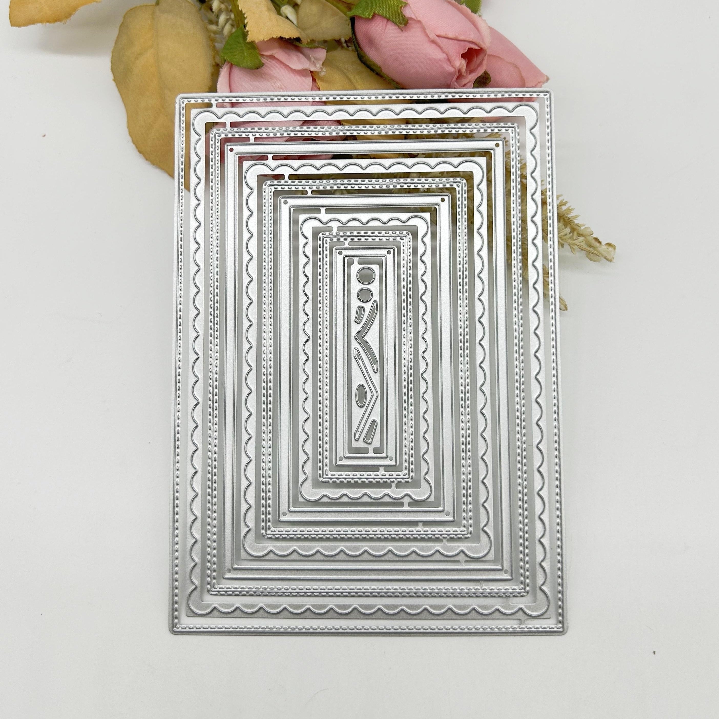 Rectangular Pattern Frame DIY Metal Embossing Scrapbooking Cutting Die