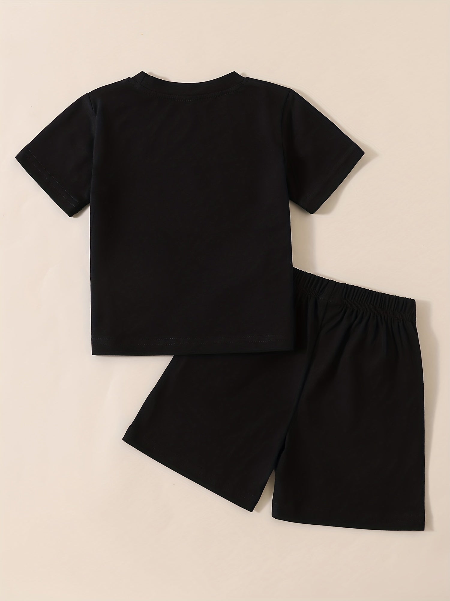 2pcs Baby Boys Casual Plaid T-shirt & Shorts Set Clothes