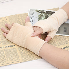 High Elastic Velvet Half Finger Gloves for Men and Women